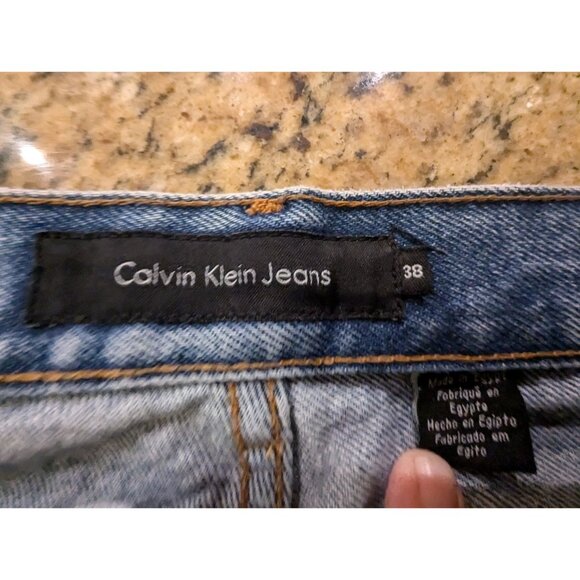 Calvin Klein Jeans Easy Fit Mens Denim Blue Size 38 Straight Leg - Picture 6 of 8